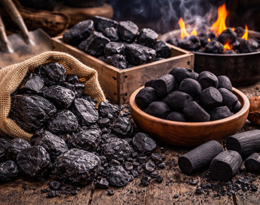 Coal and charcoal for energy production